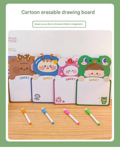 Creative fun with erasable surfaces on drawing board