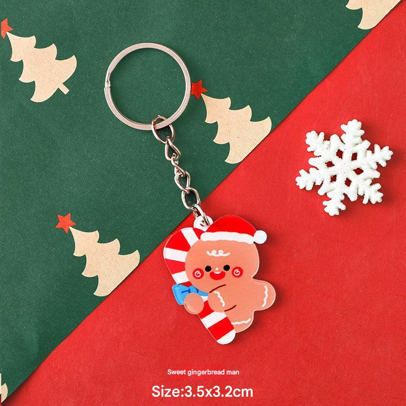 Colourful acrylic reindeer keychain for gifts 3