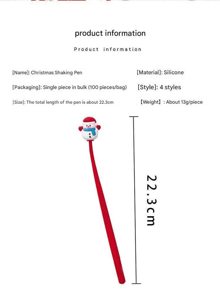 Christmas themed gel pen featuring Santa design