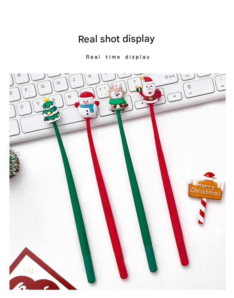 set of five Christmas themed gel pens