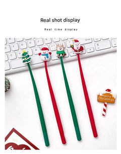 set of five Christmas themed gel pens