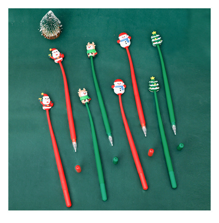 Christmas themed gel pen featuring Santa design