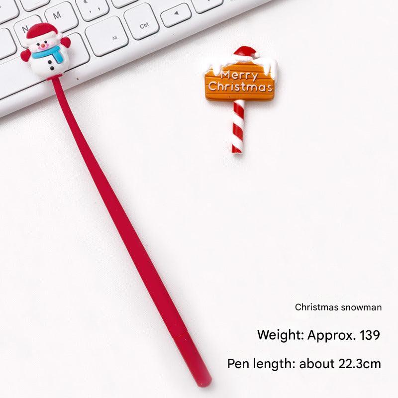 set of five Christmas themed gel pens