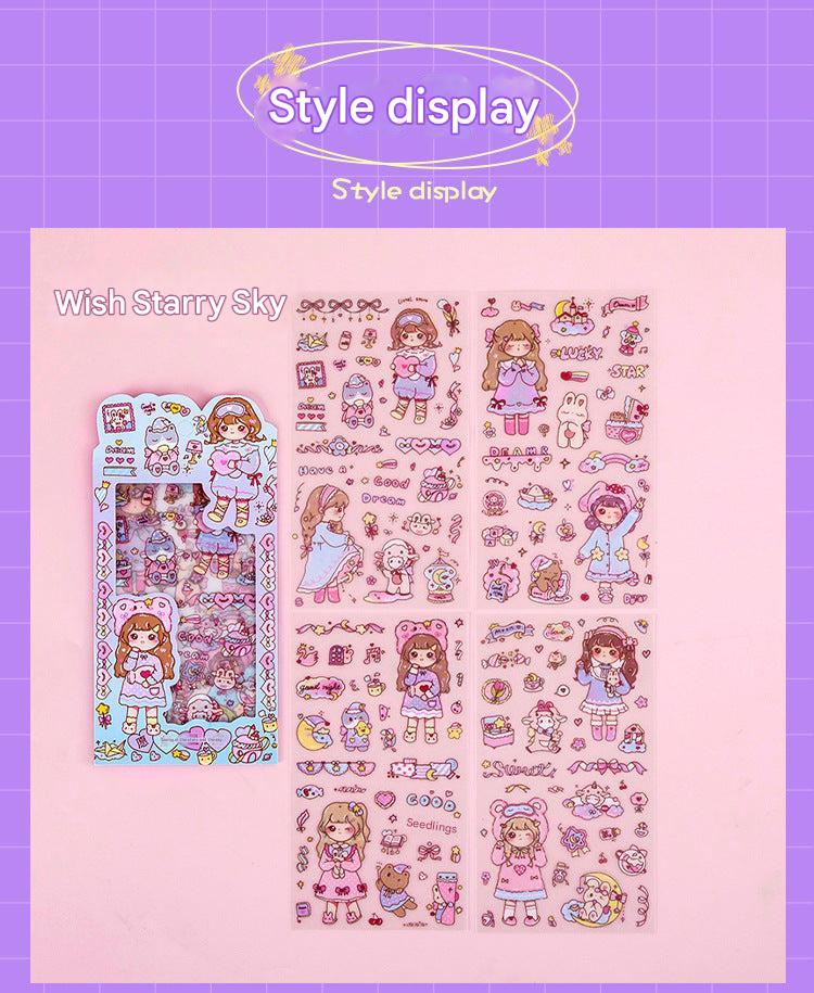 Decorative Cartoon Girl Stickers Image 4