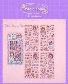 Decorative Cartoon Girl Stickers Image 4