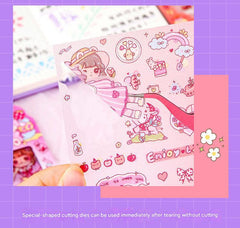 Charming Cartoon Girl Stickers Set Image 1