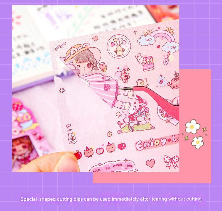 Charming Cartoon Girl Stickers Set Image 1