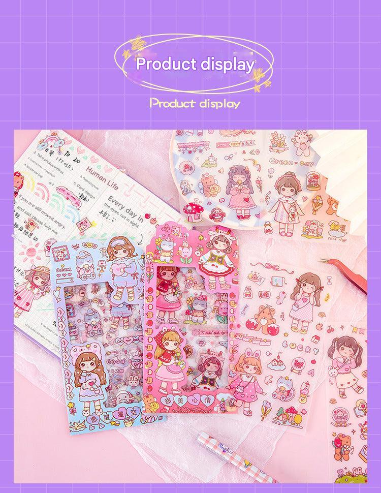 Decorative Cartoon Girl Stickers Image 4