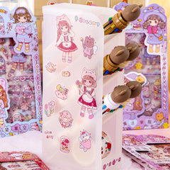 Decorative Cartoon Girl Stickers Image 4