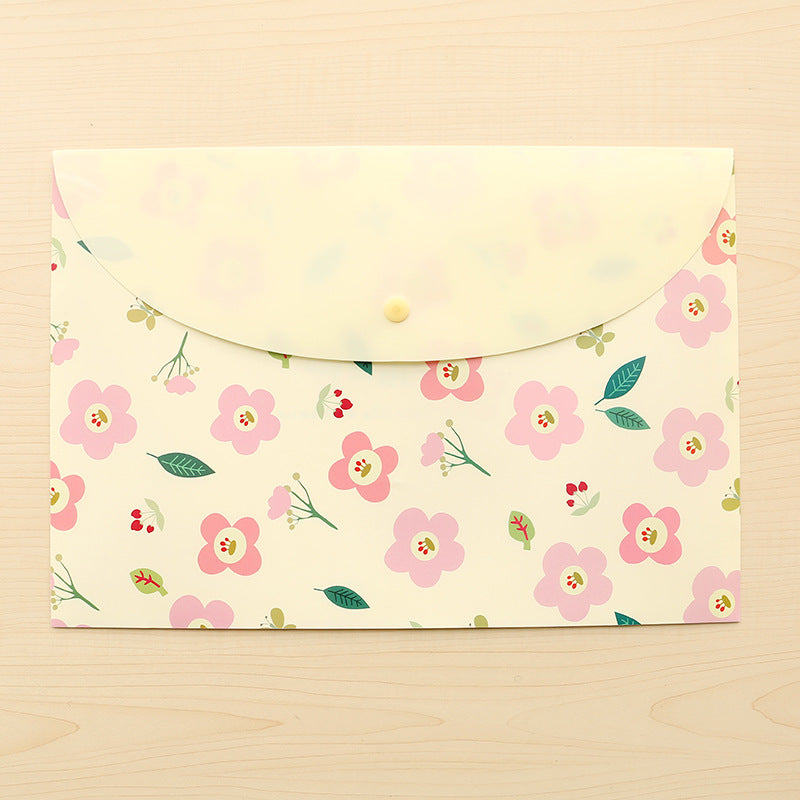 Floral pattern PVC document holder details