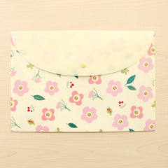 Floral pattern PVC document holder details