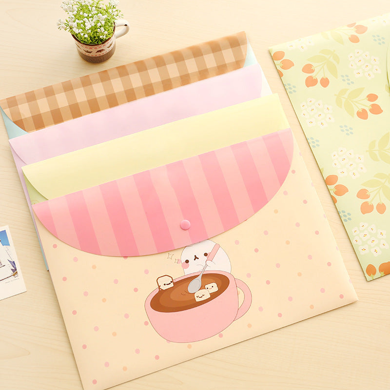 Floral pattern PVC document holder details
