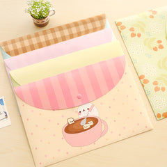 Floral pattern PVC document holder details