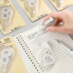 corrected writing sample using correction tape