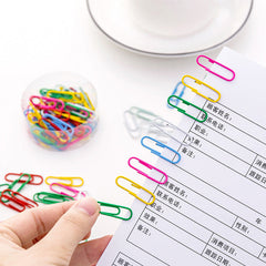 Stylish paper clips in office setting