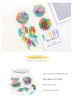 Creative metal paper clips in various colours