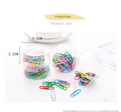 Close-up of curved paperclip assortment