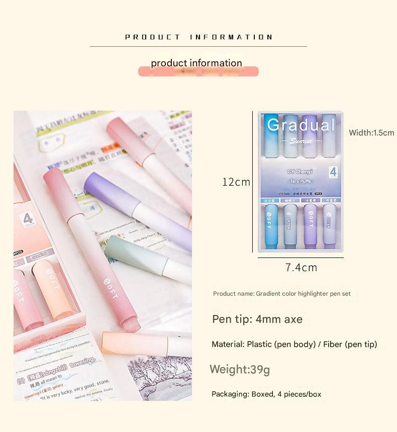 Stylish packaging of highlighter pens for gifting