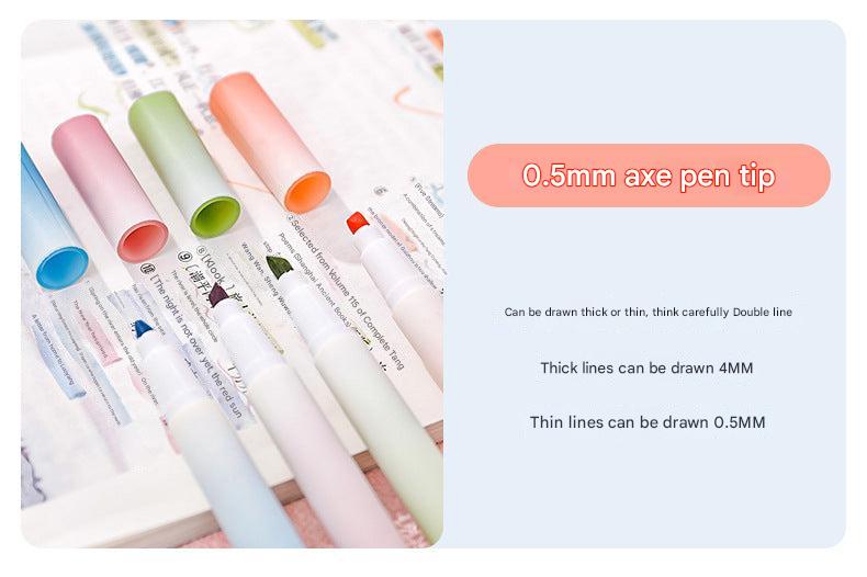 Pastel highlighter pens in gift box packaging