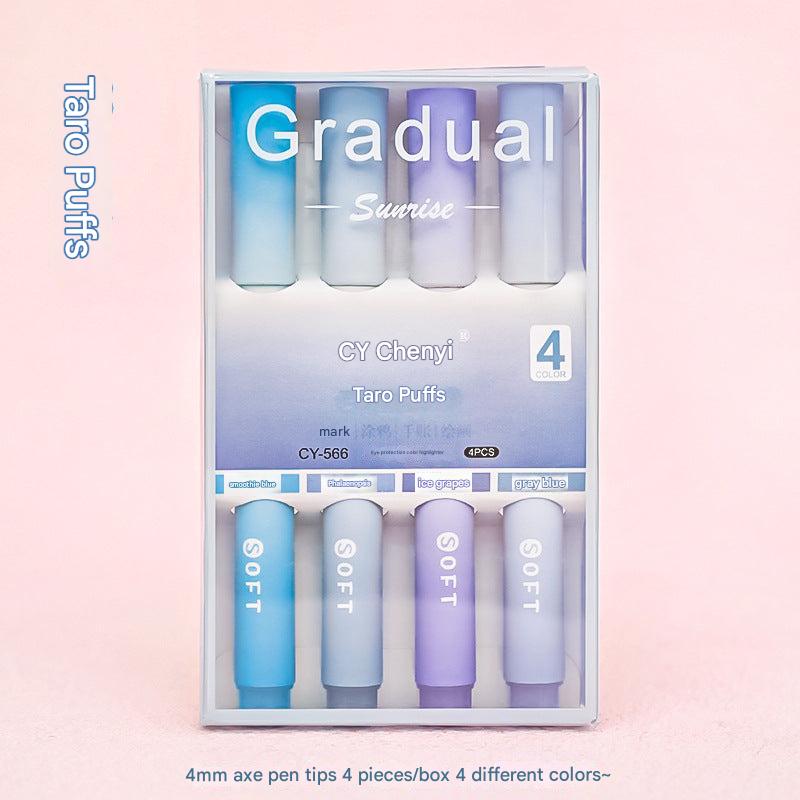 Minimalist design highlighter pens ready for journaling