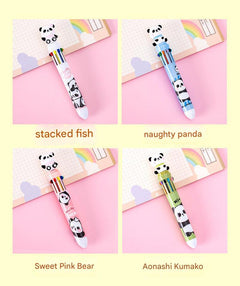 Detailed view of the panda pen with 10 ink colours
