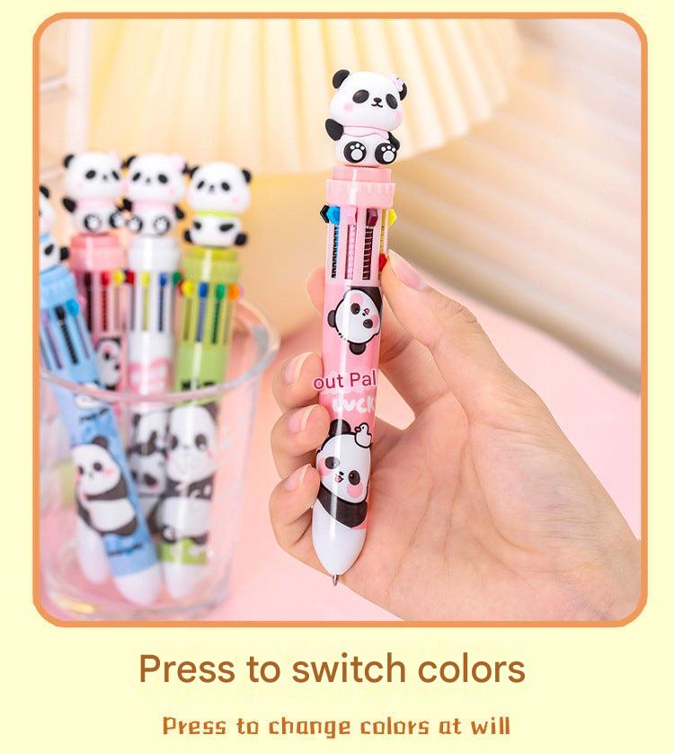 Top view displaying vibrant color selection on the pen