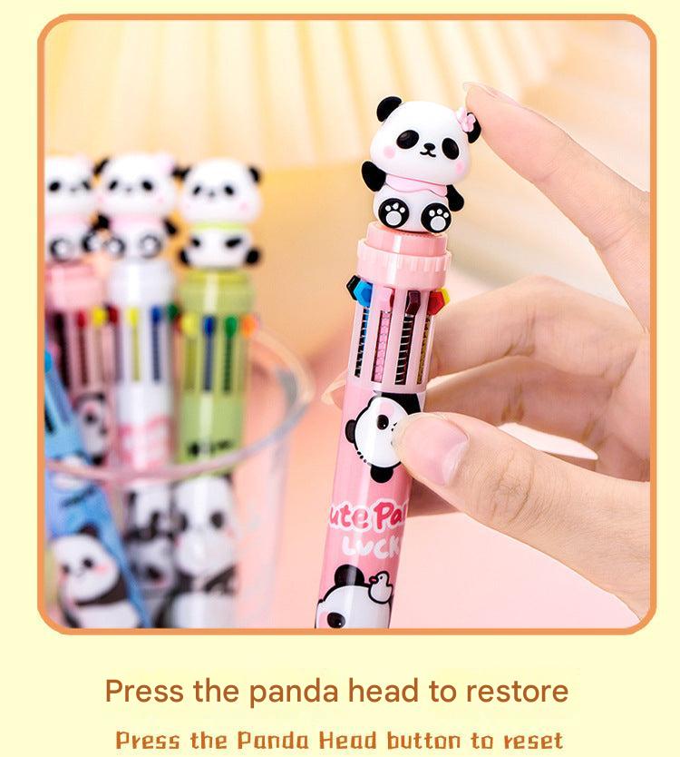 Angled view highlighting the cute panda design
