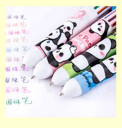 Panda-themed multicolor retractable pen front view