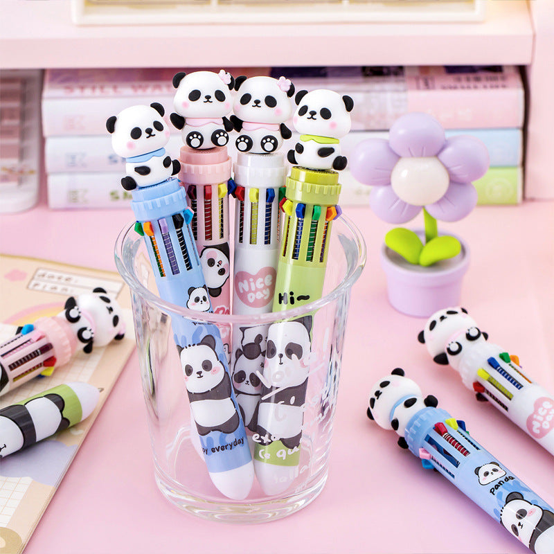 Top view displaying vibrant color selection on the pen