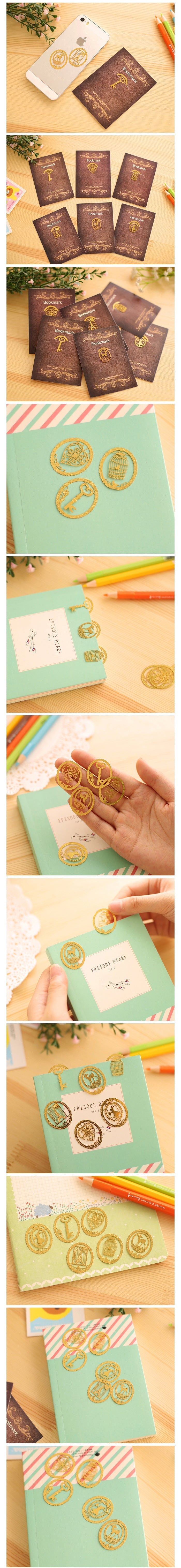 Rustic charm with deer motif metal bookmark