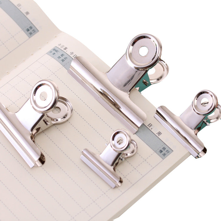 image of silver round binder clip packaging