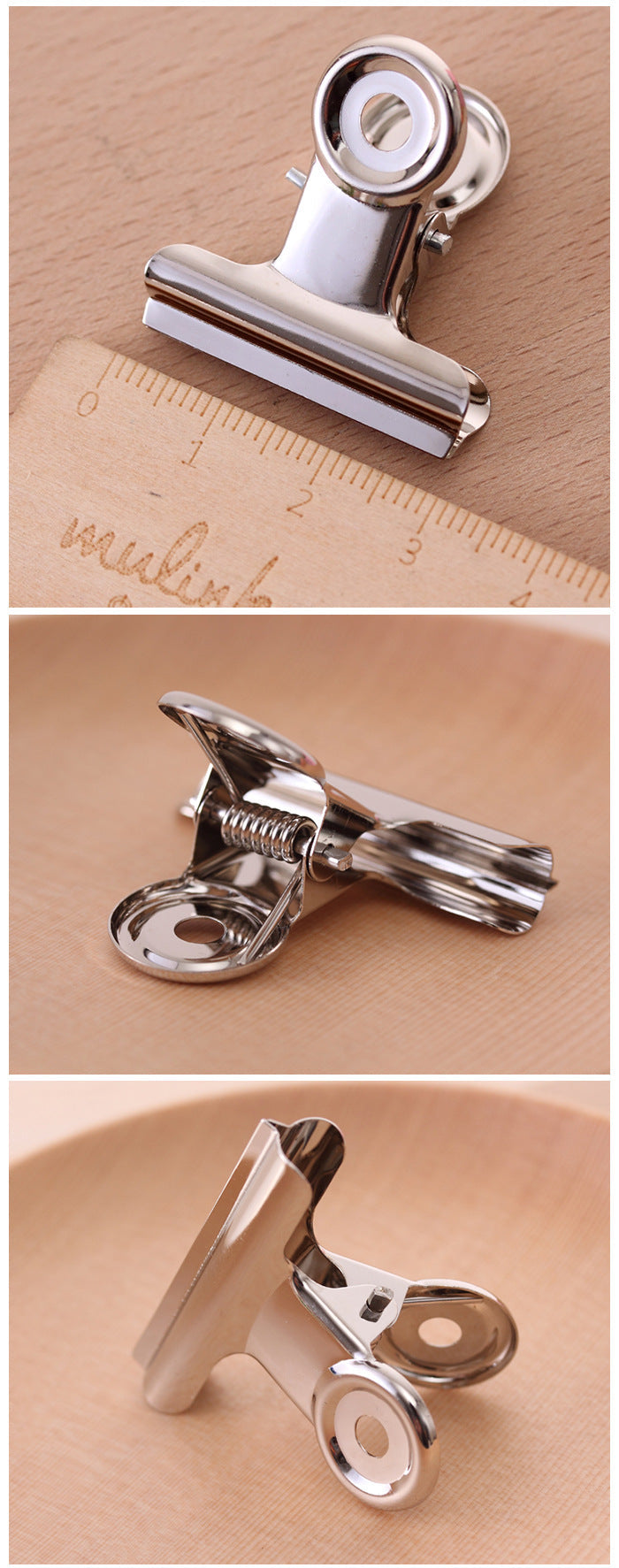 image of steel office clips packaging