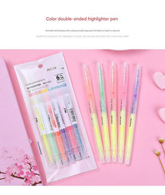 highlighting pen emphasising text in a book