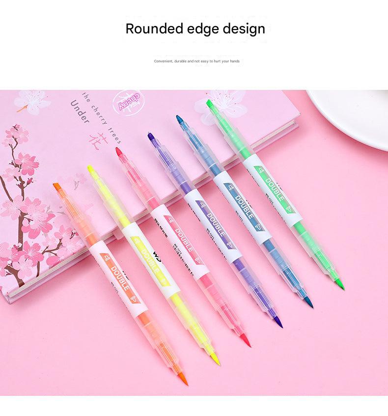 image of dual-tip highlighter pens in vibrant colours