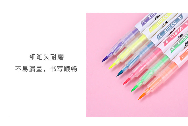 highlighter pen set stored in a transparent bag
