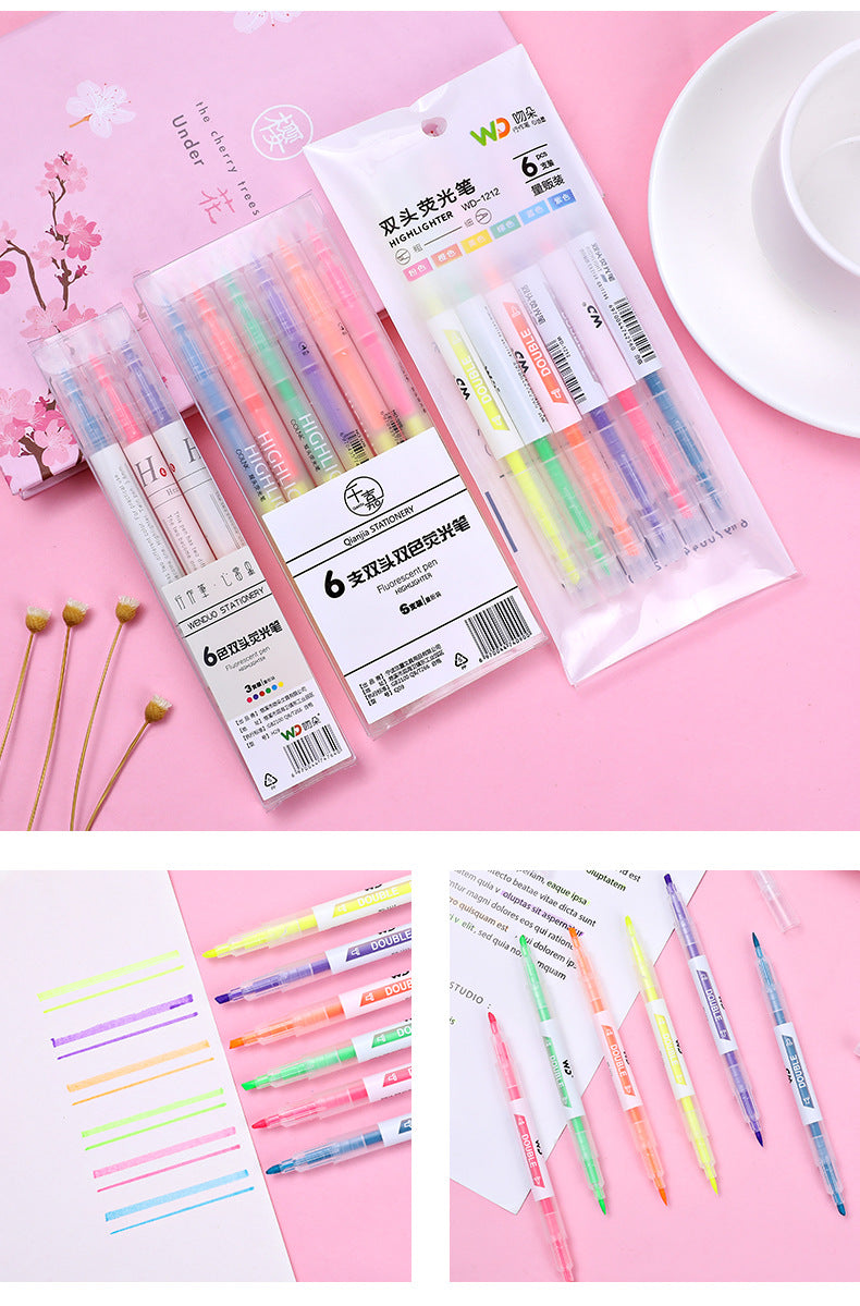 multicolour highlighters positioned for display