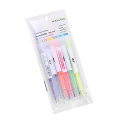 highlighter pen set stored in a transparent bag