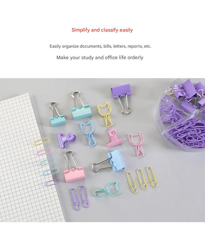 Box of metal clips for document organisation