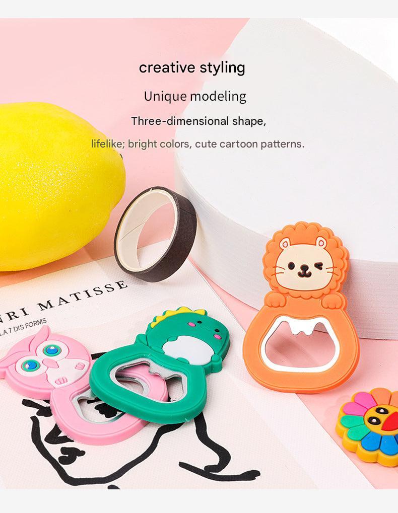 Image of cute animal fridge magnet bottle opener 6