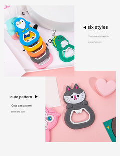 Image of cute animal fridge magnet bottle opener 9