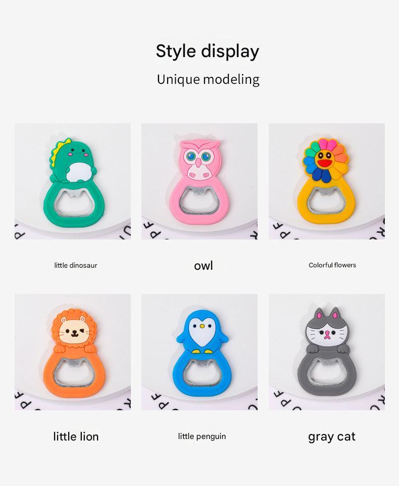 Image of cute animal fridge magnet bottle opener 1