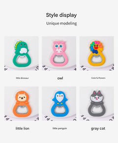 Image of cute animal fridge magnet bottle opener 1