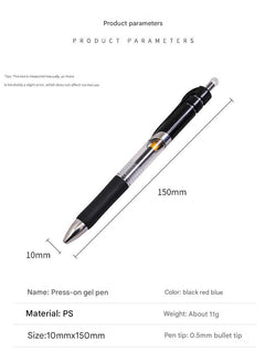 Sleek retractable gel pen with stainless steel tip
