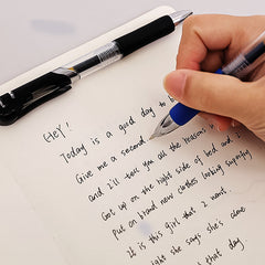 Red ink gel pen showcasing its design