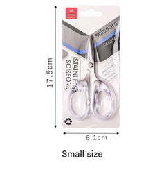 clear handle scissors isolated on white background