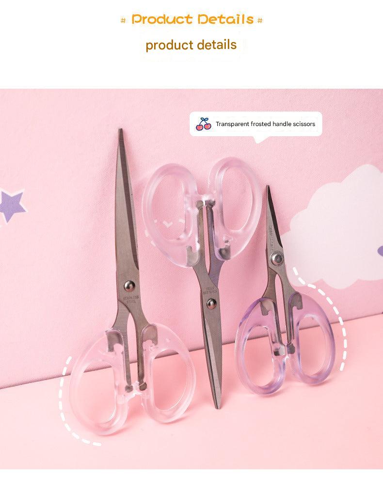 premium clear-handle scissors with stainless steel blades image