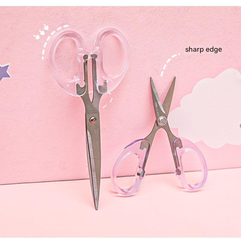 premium clear-handle scissors with stainless steel blades image
