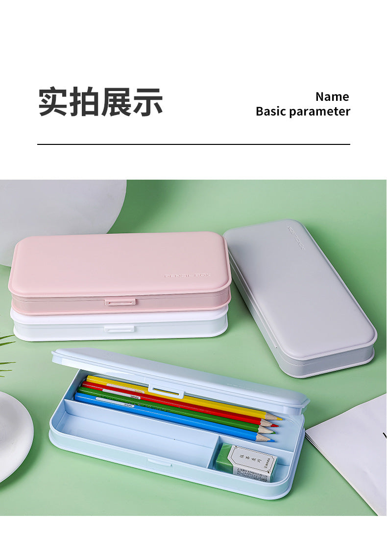 white multifunctional pencil box for students