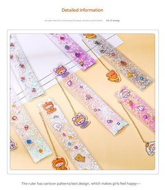 Stylish ruler with pink candy girl theme