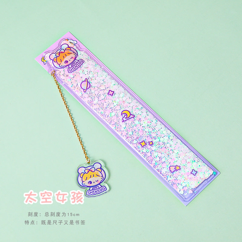 Lightweight plastic ruler suitable for backpack